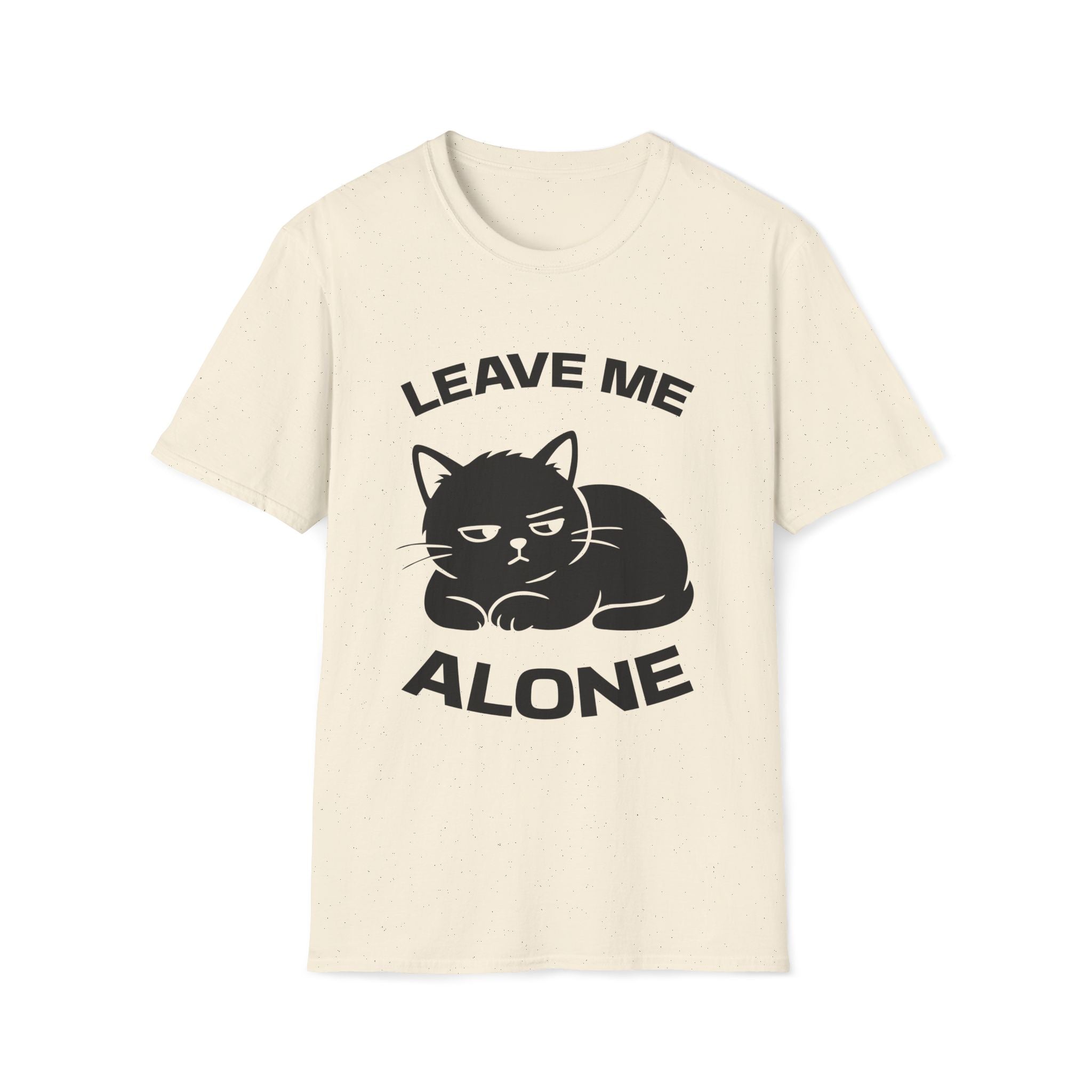 T-Shirt — 'LEAVE ME ALONE' Tired Cat Graphic Tee (Tired jokes)