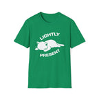 T-Shirt — 'Lightly Present' Tired Cat Graphic Tee (Tired jokes)