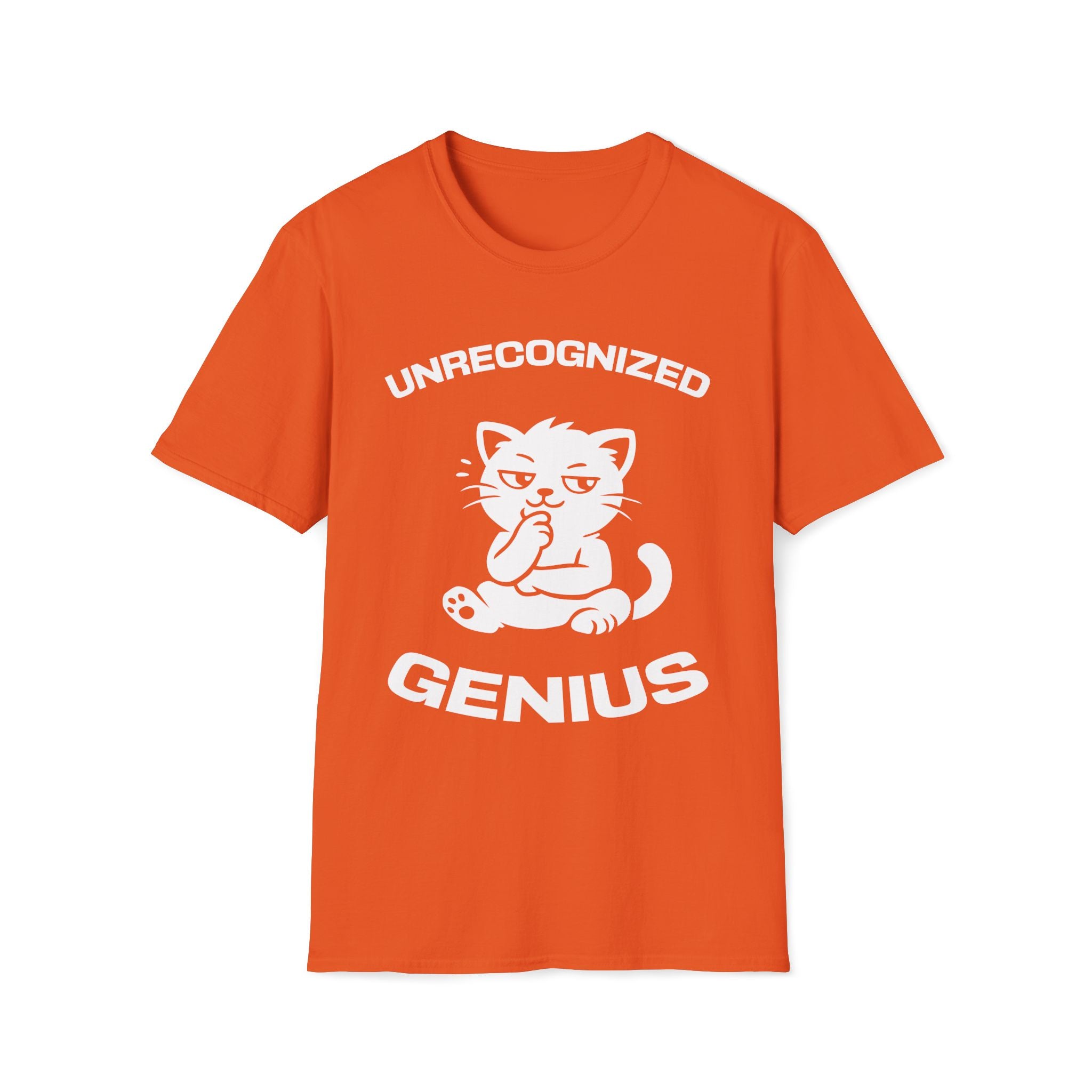 T-Shirt — 'Unrecognized Genius' Tired Cat Graphic Tee (Tired jokes)