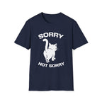 T-Shirt — 'Sorry Not Sorry' Tired Cat Graphic Tee (Tired jokes)