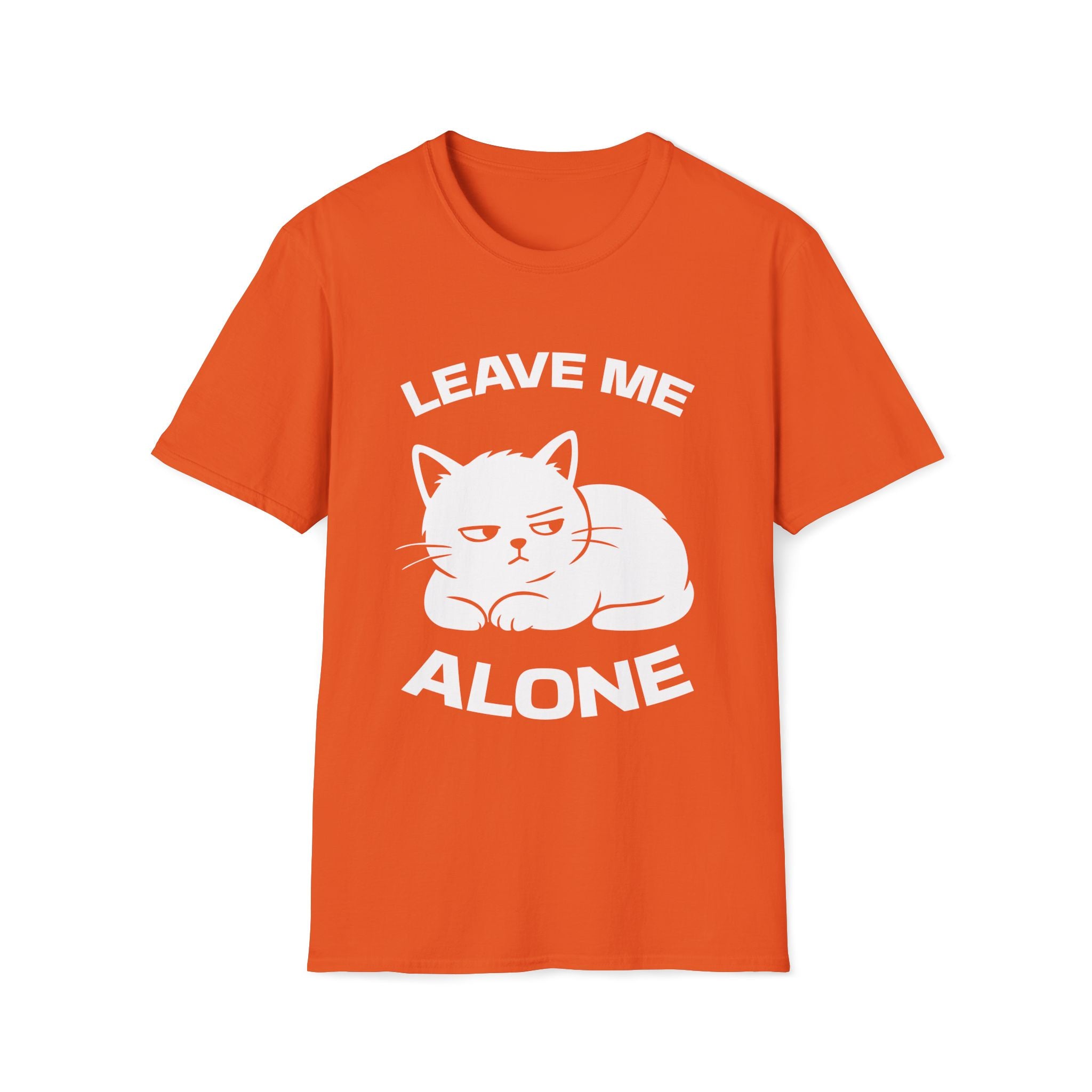 T-Shirt — 'LEAVE ME ALONE' Tired Cat Graphic Tee (Tired jokes)