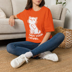 T-Shirt — 'NOT YOUR LEVEL' Tired Cat Graphic Tee (Tired jokes)
