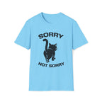 T-Shirt — 'Sorry Not Sorry' Tired Cat Graphic Tee (Tired jokes)