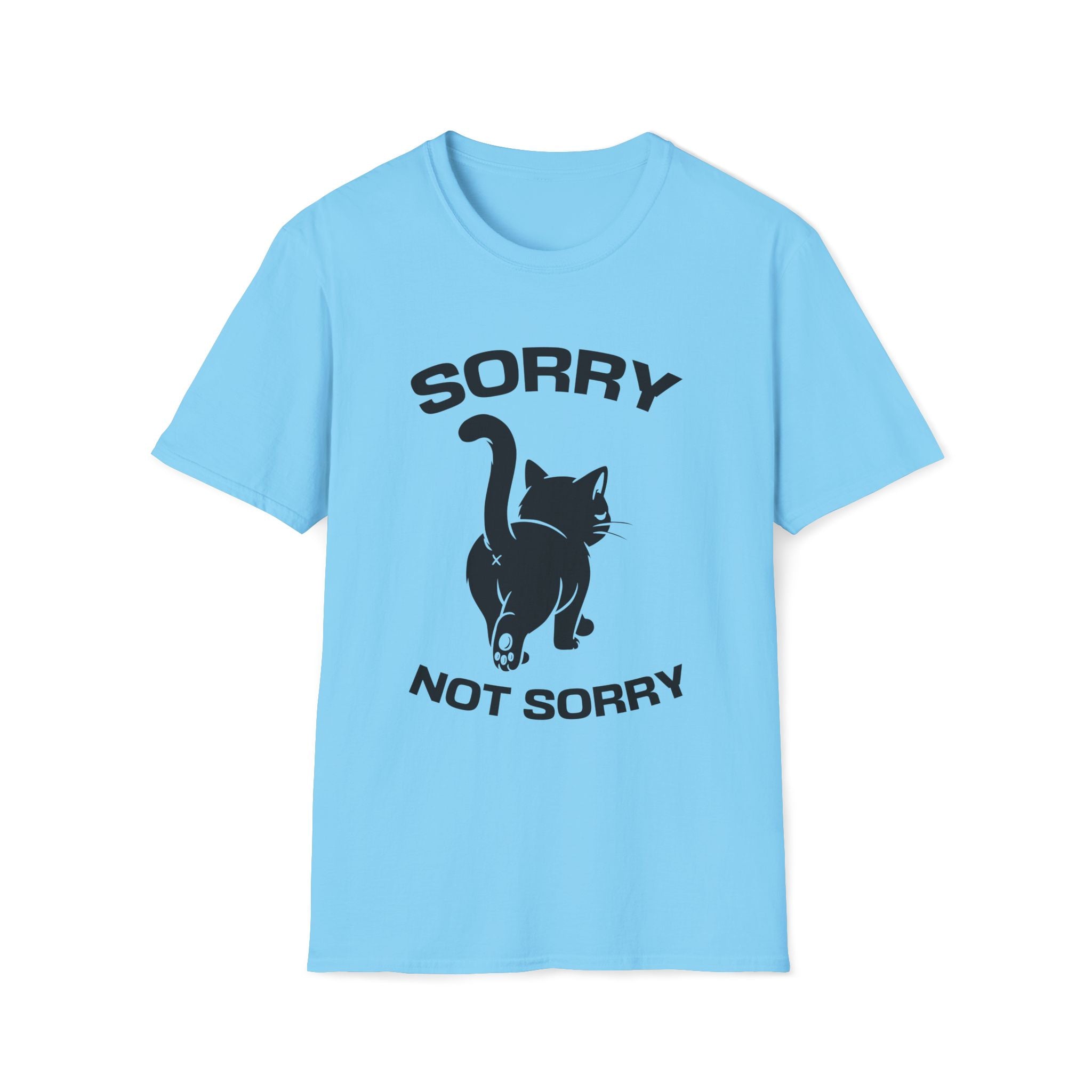 T-Shirt — 'Sorry Not Sorry' Tired Cat Graphic Tee (Tired jokes)