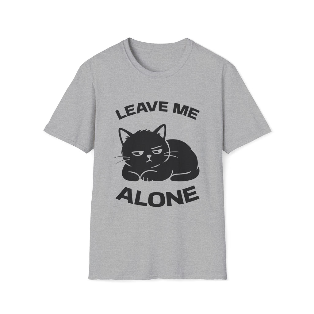 T-Shirt — 'LEAVE ME ALONE' Tired Cat Graphic Tee (Tired jokes)