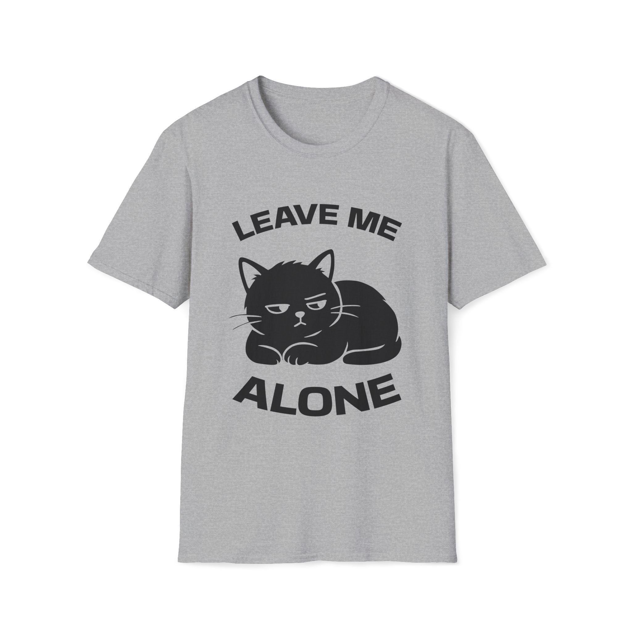 T-Shirt — 'LEAVE ME ALONE' Tired Cat Graphic Tee (Tired jokes)