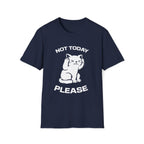 T-Shirt — 'Not Today Please' Tired Cat Graphic Tee (Tired jokes)