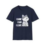 T-Shirt — 'I CAME I SAW I LEAVE' Tired Cat Graphic Tee (Tired jokes)