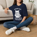 T-Shirt — 'ERROR 404 SOCIAL SKILLS NOT FOUND' Tired Cat Graphic Tee (Tired jokes)