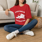 T-Shirt — 'Existing is Exhausthing ' Tired Cat Graphic Tee (Tired jokes)