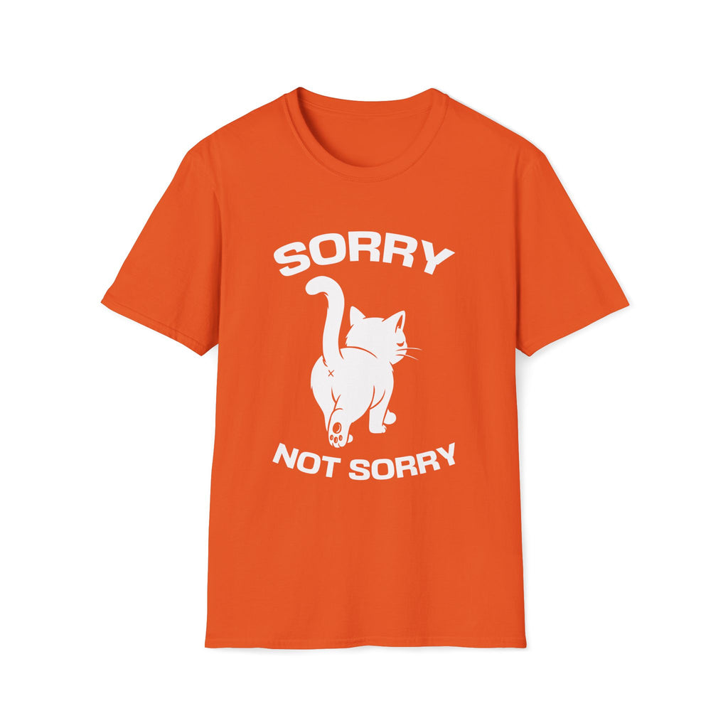 T-Shirt — 'Sorry Not Sorry' Tired Cat Graphic Tee (Tired jokes)