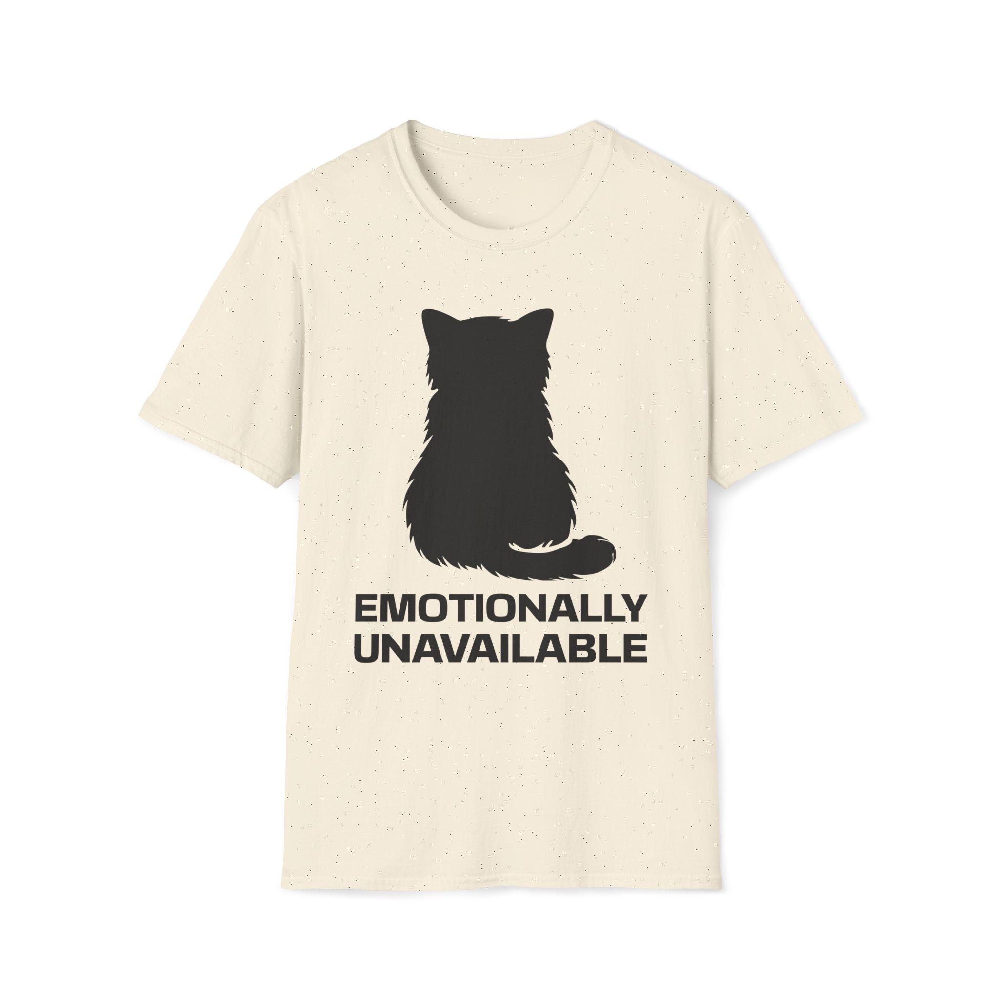 T-Shirt — 'Emotionally Unavailable' Tired Cat Graphic Tee (Tired jokes)