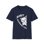T-Shirt — 'Just Avoiding You' Tired Cat Graphic Tee (Tired jokes)