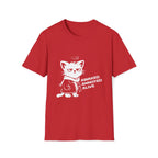 T-Shirt — 'AWAKED ANNOYED ALIVE' Tired Cat Graphic Tee (Tired jokes)