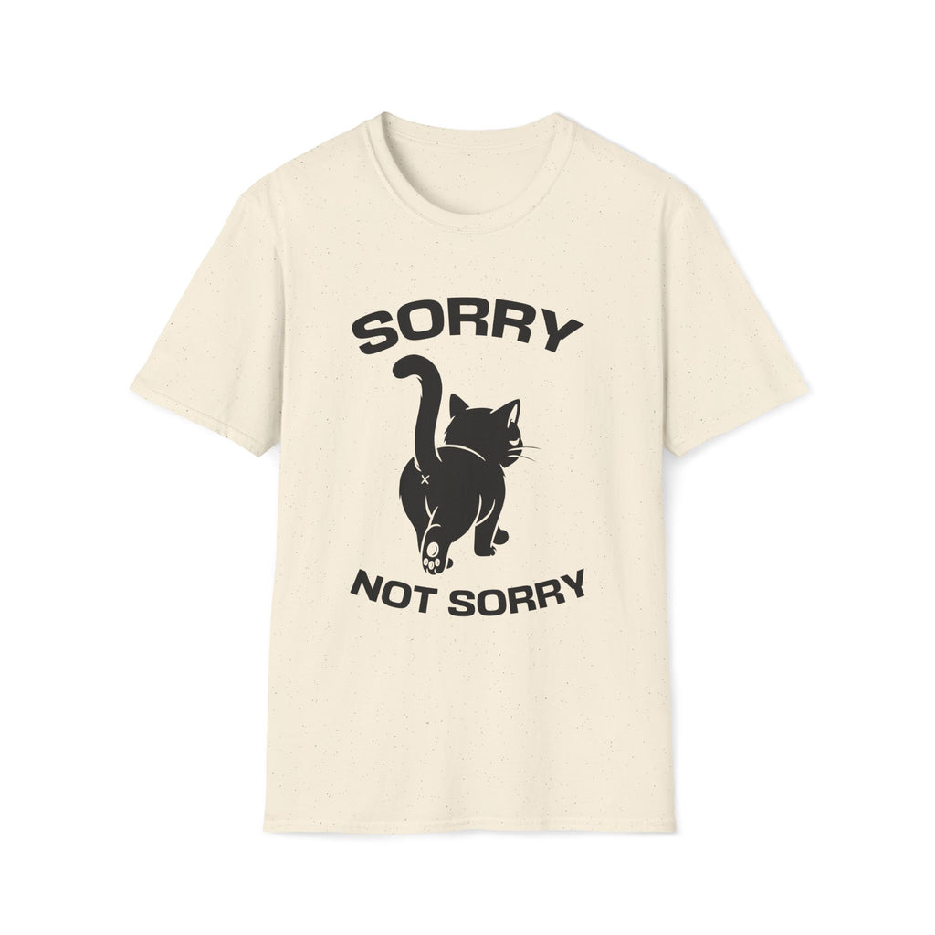 T-Shirt — 'Sorry Not Sorry' Tired Cat Graphic Tee (Tired jokes)