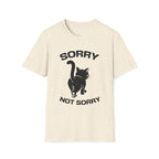 T-Shirt — 'Sorry Not Sorry' Tired Cat Graphic Tee (Tired jokes)