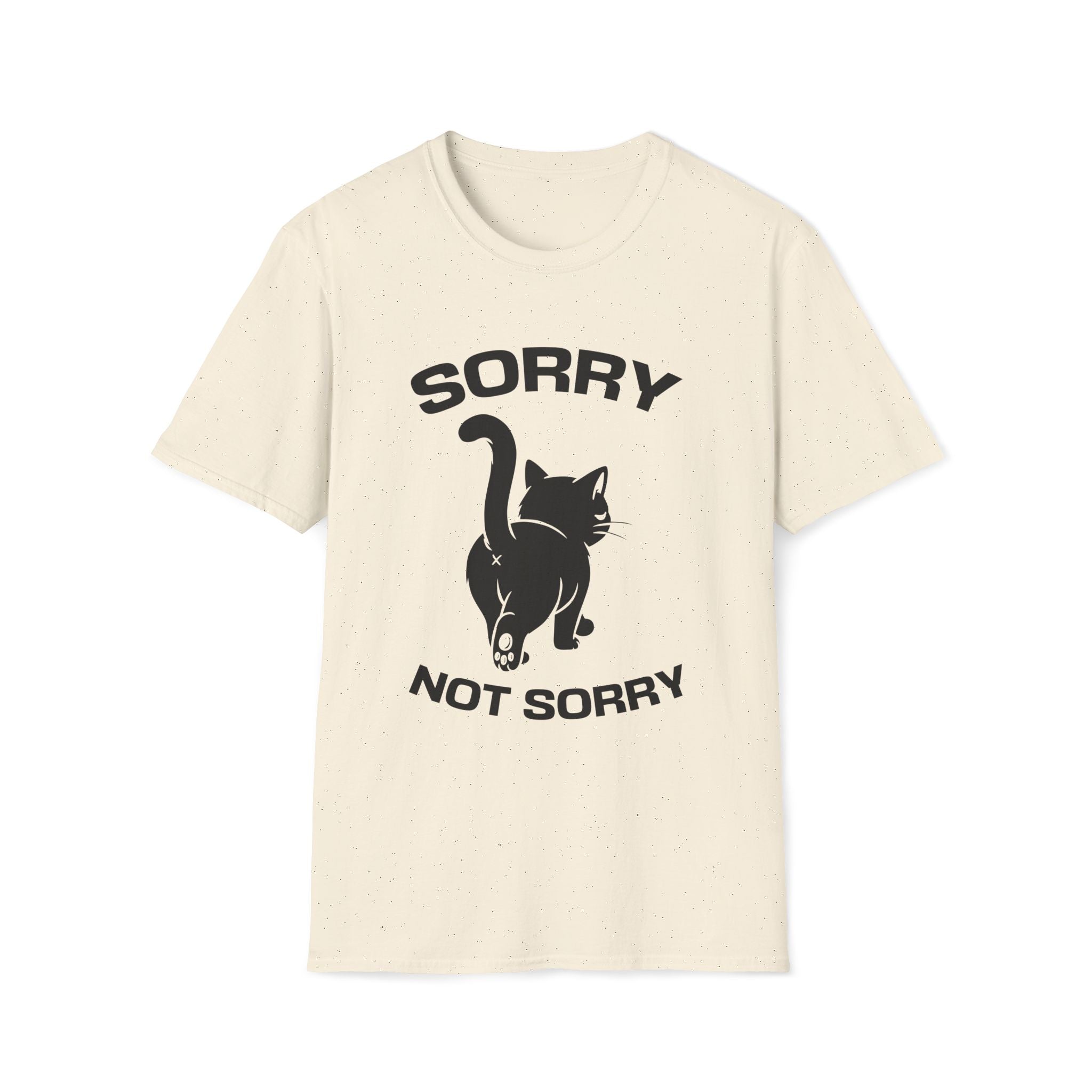 T-Shirt — 'Sorry Not Sorry' Tired Cat Graphic Tee (Tired jokes)