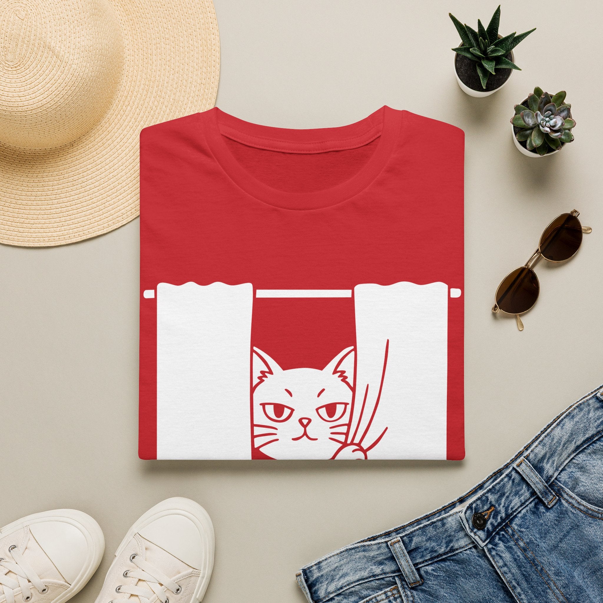 T-Shirt — 'Weekend Plan Avoiding People' Tired Cat Graphic Tee (Tired jokes)