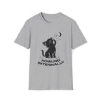 T-Shirt — 'HOWLING INTERNALLY' Tired Cat Graphic Tee (Tired jokes)
