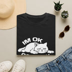 T-Shirt — 'I'm OK Go Away' Tired Cat Graphic Tee (Tired jokes)