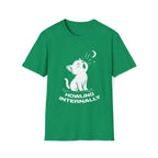 T-Shirt — 'HOWLING INTERNALLY' Tired Cat Graphic Tee (Tired jokes)