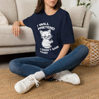 T-Shirt — 'I WILL PRETEND I DIDN'T SAW THAT' Tired Cat Graphic Tee (Tired jokes)
