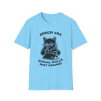 T-Shirt — 'ERROR 404 SOCIAL SKILLS NOT FOUND' Tired Cat Graphic Tee (Tired jokes)