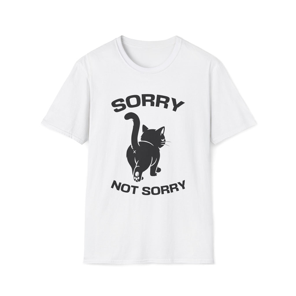 T-Shirt — 'Sorry Not Sorry' Tired Cat Graphic Tee (Tired jokes)