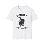 T-Shirt — 'Sorry Not Sorry' Tired Cat Graphic Tee (Tired jokes)