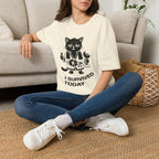 T-Shirt — 'I SURVIVED TODAY' Tired Cat Graphic Tee (Tired jokes)
