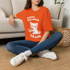T-Shirt — 'ZERO BALANCE CLUB' Tired Cat Graphic Tee (Tired jokes)