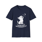 T-Shirt — 'HOWLING INTERNALLY' Tired Cat Graphic Tee (Tired jokes)