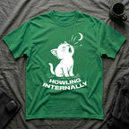 T-Shirt — 'HOWLING INTERNALLY' Tired Cat Graphic Tee (Tired jokes)
