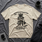 T-Shirt — 'PROCRASTINATING NO...DOING SIDE QUESTS!' Tired Cat Graphic Tee (Tired jokes)