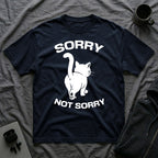 T-Shirt — 'Sorry Not Sorry' Tired Cat Graphic Tee (Tired jokes)