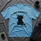 T-Shirt — 'GO AWAY RESPECTFULLY' Tired Cat Graphic Tee (Tired jokes)
