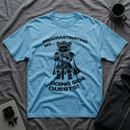 T-Shirt — 'PROCRASTINATING NO...DOING SIDE QUESTS!' Tired Cat Graphic Tee (Tired jokes)