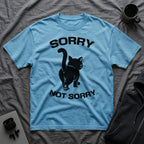 T-Shirt — 'Sorry Not Sorry' Tired Cat Graphic Tee (Tired jokes)